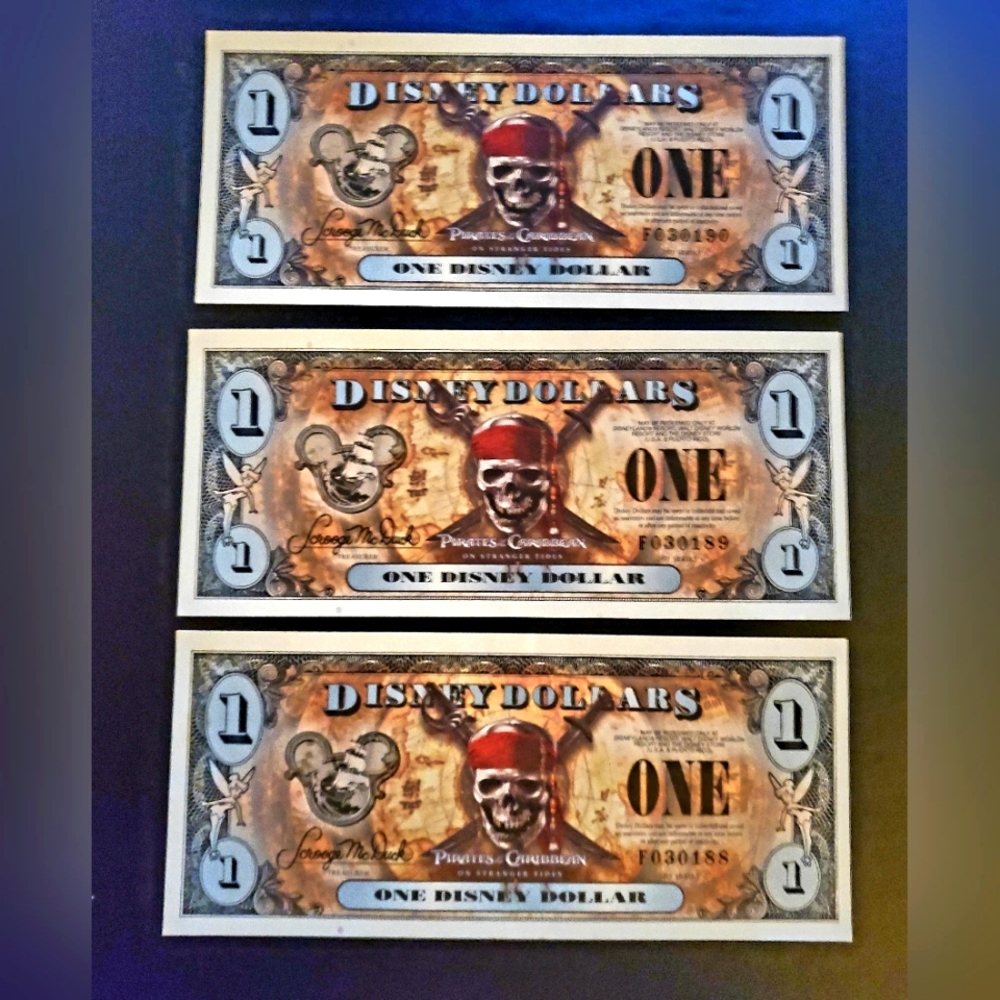 Disney's Pirates of the Caribbean Dollars Uncirculated A Set of 3